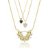 with a duo of our triangle pendant necklaces,<br>available in an array of colors and sizes <span class='visuallyhidden'>Contact the Beverly Hills store at 323-404-2959 or through this website for shopping assistance.</span>